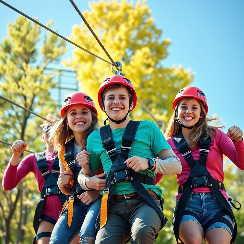 Family enjoying outdoor activities at Ropespark